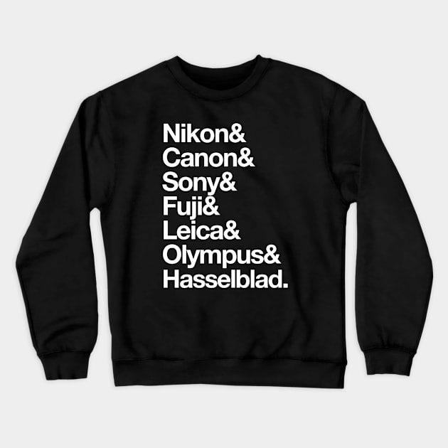 Nikon&Canon&Sony Crewneck Sweatshirt by PhotoPunk